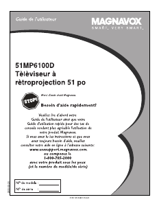 Mode d’emploi Magnavox 51MP6100D Téléviseur