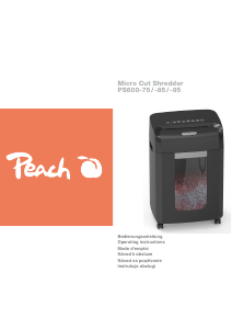 Handleiding Peach PS600-85 Papiervernietiger