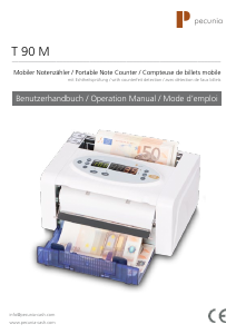 Bedienungsanleitung Pecunia T 90 M Banknotenzähler