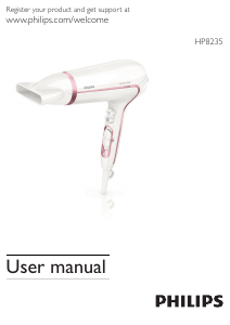 Manual Philips HP8235 ThermoProtect Hair Dryer