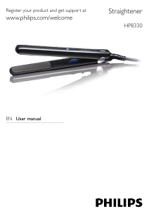 Manual Philips HP8330 Hair Straightener