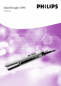 Vadovas Philips HP4648 SalonStraight ION Plaukų formavimo priemonė