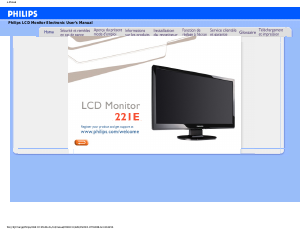 Mode d’emploi Philips 221E1HSB Moniteur LED