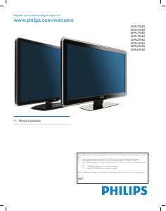 Mode d’emploi Philips 52PFL7704D Téléviseur LED