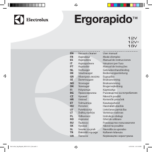 Manual de uso Electrolux ZB2816 ErgoRapido Aspirador