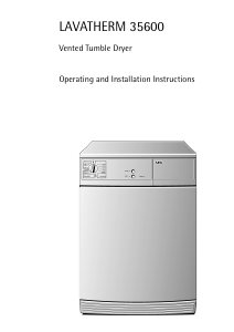 Manual AEG LTH35600 Dryer