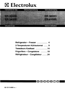 Mode d’emploi Electrolux ER3000B Réfrigérateur combiné