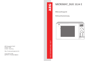 Bedienungsanleitung AEG MCD3534E-M Mikrowelle
