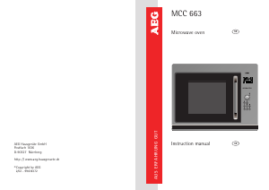 Manual AEG MCC663E-B Microwave