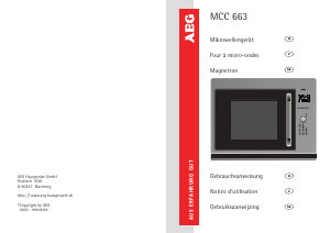 Bedienungsanleitung AEG MCC663E-AGB Mikrowelle