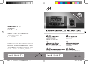 Manual Auriol IAN 104853 Ceas cu alarmă