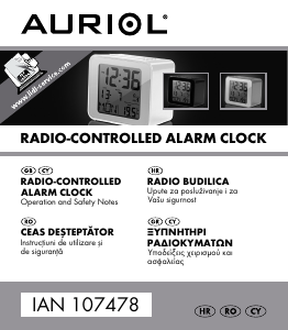 Manual Auriol IAN 107478 Ceas cu alarmă