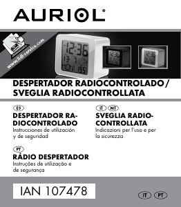 Manual de uso Auriol IAN 107478 Despertador