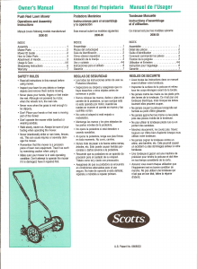 Manual de uso Scotts 2000-20 Cortacésped