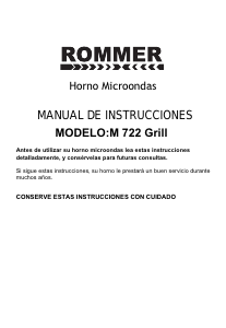 Manual Rommer M722 Microwave