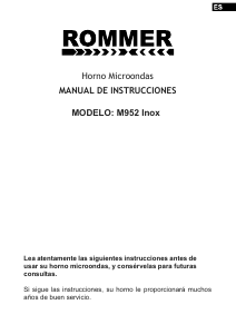 Manual de uso Rommer M952 Microondas