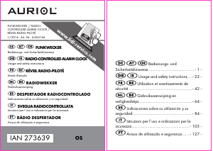 Manual Auriol IAN 273639 Despertador