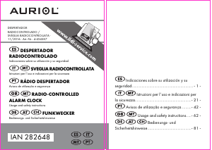 Manual Auriol IAN 282648 Despertador