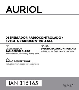 Manual Auriol IAN 315165 Despertador