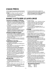 Mode d’emploi Bauknecht Excellence 3470 Lave-linge