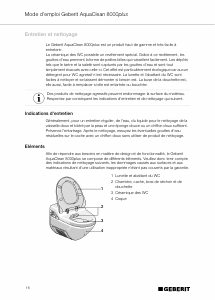 Mode d’emploi Geberit AquaClean 8000plus Abattant WC