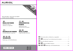 Manual Auriol IAN 103125 Relógio