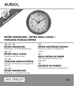 Mode d’emploi Auriol IAN 288629 Horloge