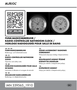 Mode d’emploi Auriol IAN 339565 Horloge