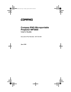 Manual Compaq MP3800 iPAQ Projector