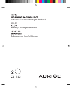 Mode d’emploi Auriol IAN 73040 Horloge