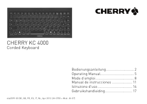 Bedienungsanleitung Cherry KC 4000 Tastatur