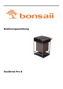 Instrukcja Bonsaii DocShred Pro 8 Niszczarka