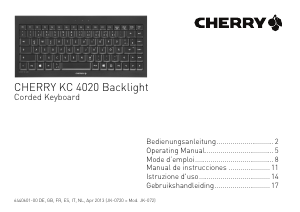 Manual de uso Cherry KC 4020 Teclado