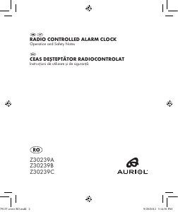 Manual Auriol IAN 79133 Ceas