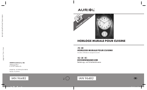 Mode d’emploi Auriol IAN 96482 Horloge