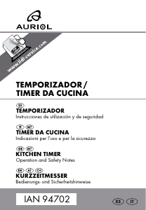 Manual de uso Auriol IAN 94702 Temporizador de cocina