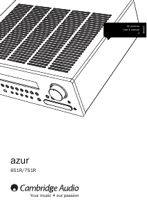 Handleiding Cambridge azur 651R Receiver