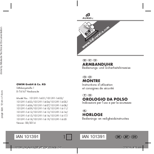 Manuale Auriol IAN 101391 Orologio da polso