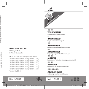 Brugsanvisning Auriol IAN 101391 Armbåndsur