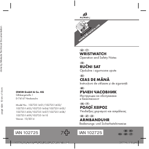 Manual Auriol IAN 102725 Ceas de mana