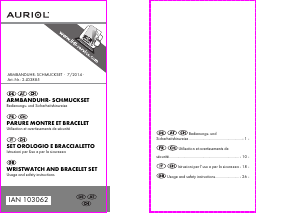 Mode d’emploi Auriol IAN 103062 Montre