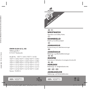 Brugsanvisning Auriol IAN 103711 Armbåndsur