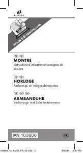 Mode d’emploi Auriol IAN 103806 Montre