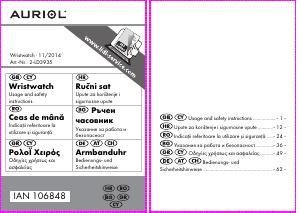 Manual Auriol IAN 106848 Ceas de mana