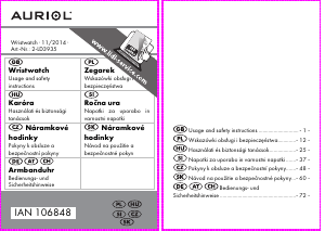 Instrukcja Auriol IAN 106848 Zegarek