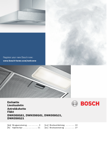 Bruksanvisning Bosch DWK098G61 Kjøkkenvifte