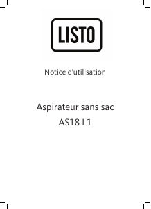 Mode d’emploi Listo AS18 L1 Aspirateur