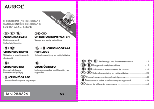 Manuál Auriol IAN 288626 Hodinky