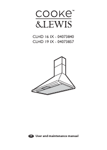 Handleiding Cooke & Lewis CLHD 19 IX Afzuigkap