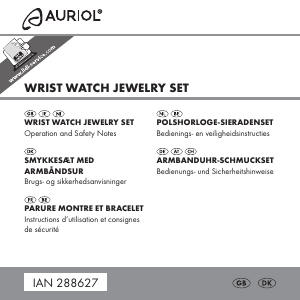 Brugsanvisning Auriol IAN 288627 Armbåndsur